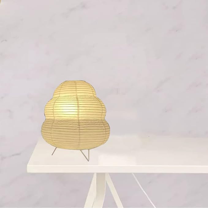 YY YEARCHY Table Lamp Paper Lamp Able Lamp Standing Lamps with Rice Paper Shade for Bedroom Livingroom(Cloud Type)