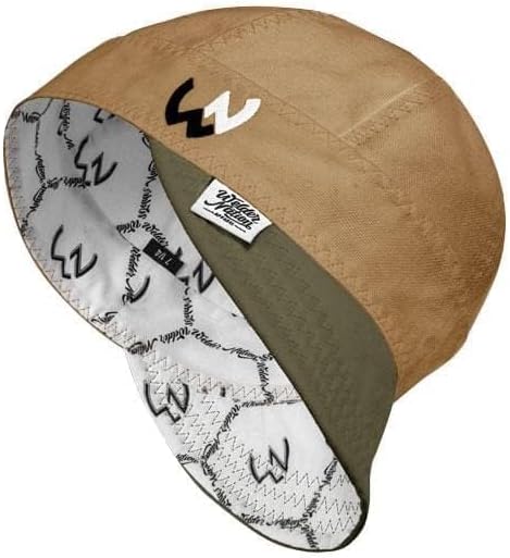 Welder Nation 8 Panel 10 oz Welding Premium Cap 100% Cotton Interior & Duck Canvas Exterior - Protective Durable Heavy-Duty
