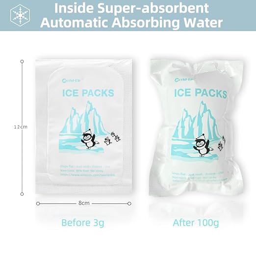 Small Shipping Dry Ice Packs Shipping Cold Packs for Frozen Food, 48 Packs Bulk Dry Ice Sheets for Coolers Reusable, Shipping Ice Packs Long Lasting Shipping Cold Ice Pack Sheets Keep Food Drink Cold