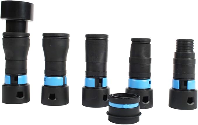 Cen-Tec Systems 94698 Quick Click 10 Ft. Hose for Home and Shop Vacuums with Expanded Multi-Brand Power Tool Adapter Set for Dust Collection