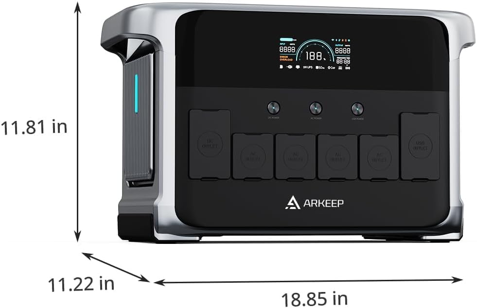 Portable Power Station 2160Wh, 2400W AC/140W USB-C Output with LiFePO4 Battery, 2Hr Ultra-Fast Charge, Solar Generator for Outdoor Camping, Home Backup, RV & Emergency Power DP2400