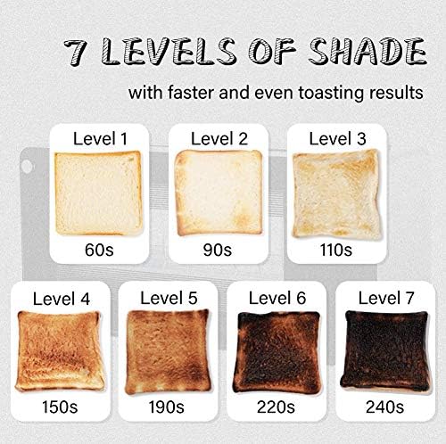 Toaster 2 Slice, CUSIMAX Toaster Long Slot with Glass Window Bagel Toasters, Artisan Bread Toaster Stainless Steel Wide Slot with Automatic Lifting, Slide-out Glass Panel and Removable Crumb Tray, Black Toaster