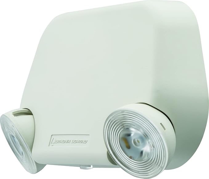Lithonia Lighting Basics Low Profile Emergency Light, LED Emergency Lights for Business, Ceiling or Wall mount, White Thermoplastic, 120/277V Dual Voltage, Remote Capacity (EU2L REM M12)