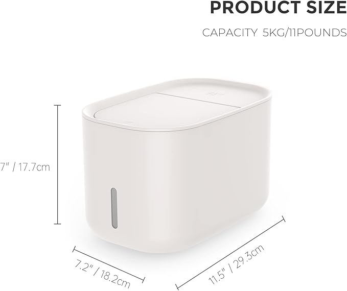 Zuutii Rice Storage Container,Food Container, Dry Food Storage, Pet Food Dispenser, 6.9Qt/11lbs Large Storage Bin with Lid,Silicone Ring & Moisture Proof,for Grain Cereal Soybean Corn,Begie