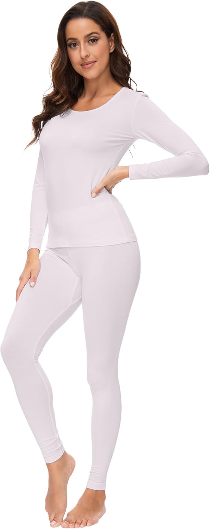 WiWi Soft Viscose from Bamboo Underwear for Women Thermal Long Johns Sets Super Warm Base Layer Top Pants Pajamas Set S-3X