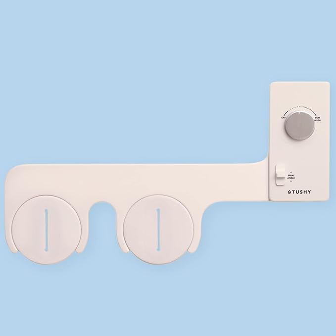 TUSHY Classic 3.0 Bidet Seat Attachment - A Non-Electric Self Cleaning Water Sprayer with Adjustable Water Pressure Nozzle, Angle Control & Easy Home Installation (Biscuit/Platinum)