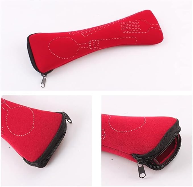 Blue Portable Tableware Bag Outdoor Travel Camping Cutlery Pouch Storage Bag Flatware Tableware Dinnerware Carrying Case for Knife Fork Spoon Tea Spoon Chopsticks Bottle Opener Straws Camp Kitchen