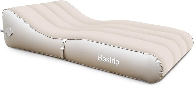 Bestrip Inflatable Couch with Built in Pump - Upgraded Extra Size Air Lounger Sofa, Portable Blow up Mattress Bed with Storage Bag, Inflatable Bed for Home, Camping & Guests