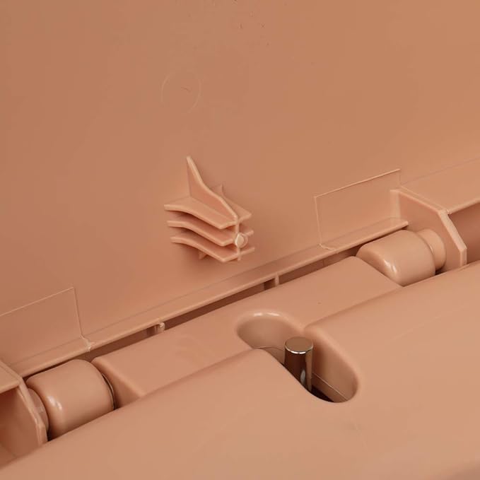 VINGLI Portable Toilet | Indoor Outdoor Commode w/Detachable Inner Bucket & Removable Paper Holder, Lightweight & Compact for Camping, Boat, Van, Emergency Use (Brown)