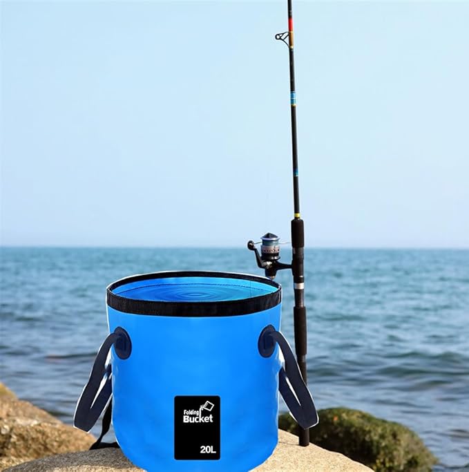 Collapsible Buckets, Camping Water Storage Container 5 Gallon(20L) Portable Folding Bucket Wash Basin