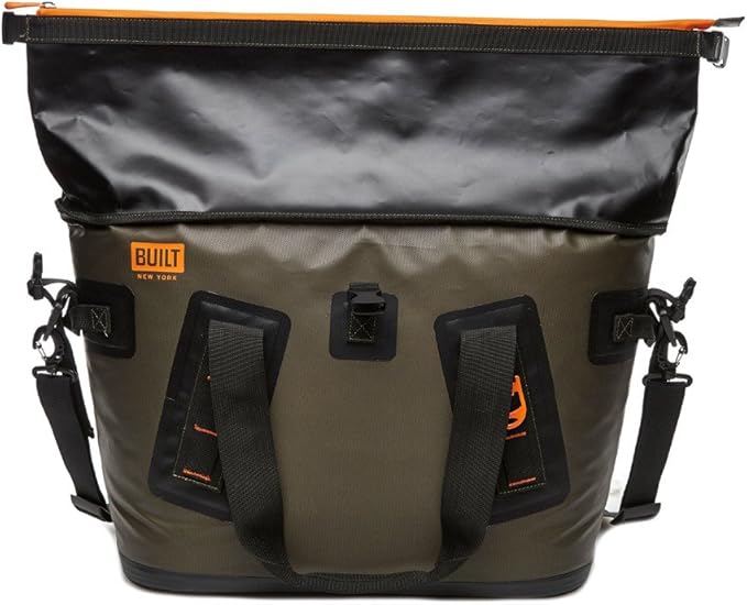 BUILT Large Welded Soft Portable Cooler with Wide Mouth Opening - Insulated and Leak-Proof Olive 5213958