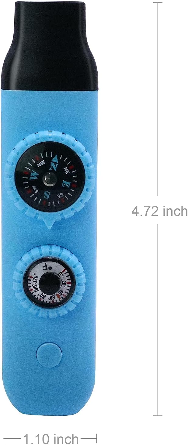 Emergency Survival Safety Whistle,Whistle for Kids with Lanyard,Compass,Thermometer,Ideal for Kayaking, Boating, Hiking, Camping, Climbing