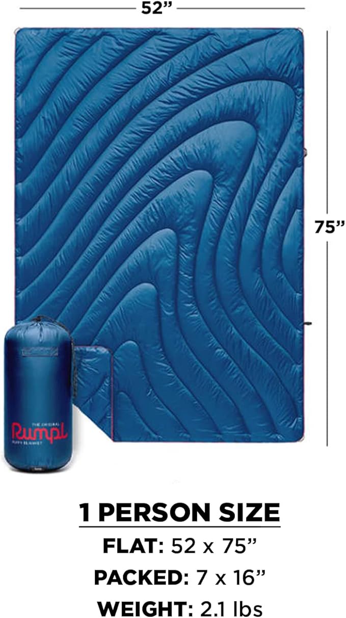 Rumpl Original Puffy Great Smoky Mountains National Park Blanket for Camping and Outdoors, V1, Great Smoky National Park - Bear Crossing V1