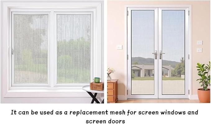 304 Stainless Steel Mesh Screen 27.5"X236"(70X600cm), 1.5mm Hole Metal Net Sheet, Non-Corrosive and Non-Rusting Net Screen for Window, Door 1 Roll, Easy to Cut and Install (22 Mesh)