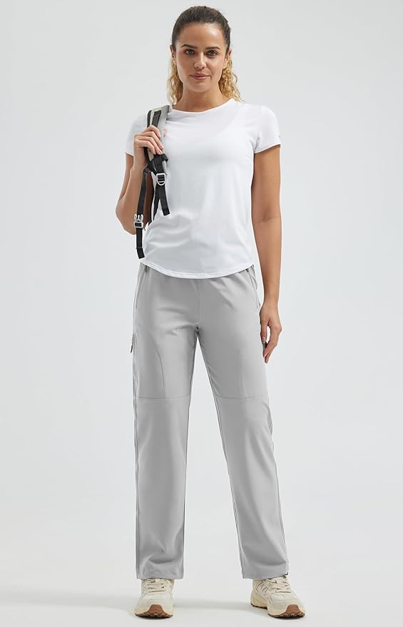 Libin Women's Hiking Pants Lightweight Quick Dry Cargo Pants Casual Safari Work Travel Clothes Petite/Regular/Tall