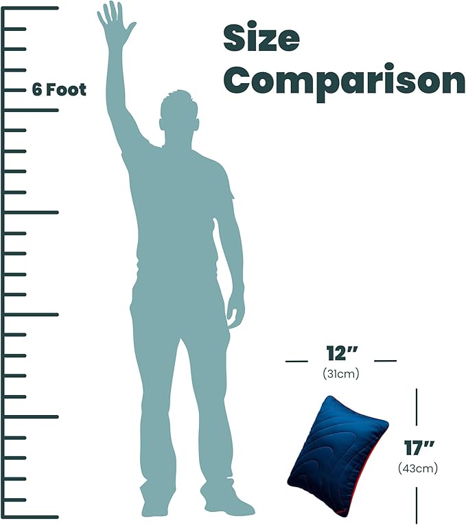 Rumpl Stuffable Fleece Pillowcase for Travel and Camping, Deepwater