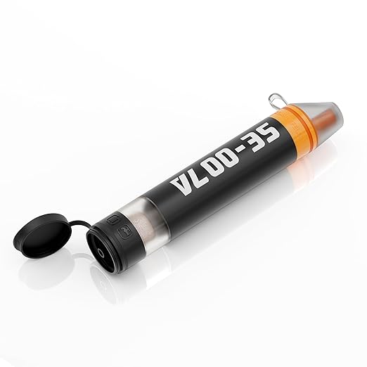 Personal Straw Water Filter to purify Water, Emergency Water Straws Portable Gear for Hiking, Camping, Travel, Fishing, Outing and Emergency Preparedness (4 Water Filters + 2 Filter Cartridges)