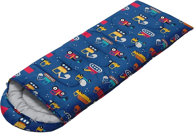 AILONEN Outer Space Astronaut Camping Sleeping Bags,Lightweight & Waterproof,3 Season Warm & Cool Weather,Cartoon Sleeping Bags for Kids,Boys Girls Travelling,Outdoors