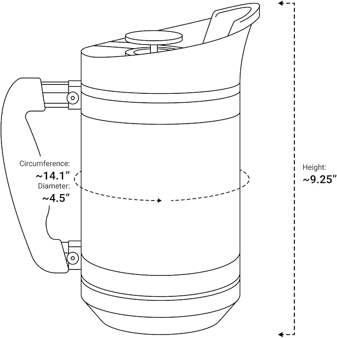 BaseCamp Coffee Press - Double Wall Insulated Stainless Steel - Bru-Stop Technology, No Grounds in Coffee, No Spill Lid (Red Rock, 32 fl.oz)
