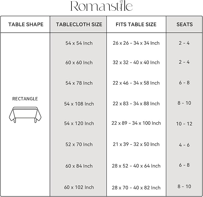Romanstile Rectangle Plastic Tablecloth, 100% Waterproof Oil-Proof Checkered PVC Table Cloths, Heavy Duty Vinyl Table Covers for Dining, Camping, Picnic, Outdoor - 54 x 108 Inch, Sand