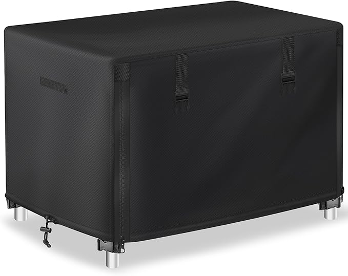 Outdoor Prep Table Cover with Split Zipper - Waterproof Stainless Steel Metal Cover - 47"L x 25"W x 40"H