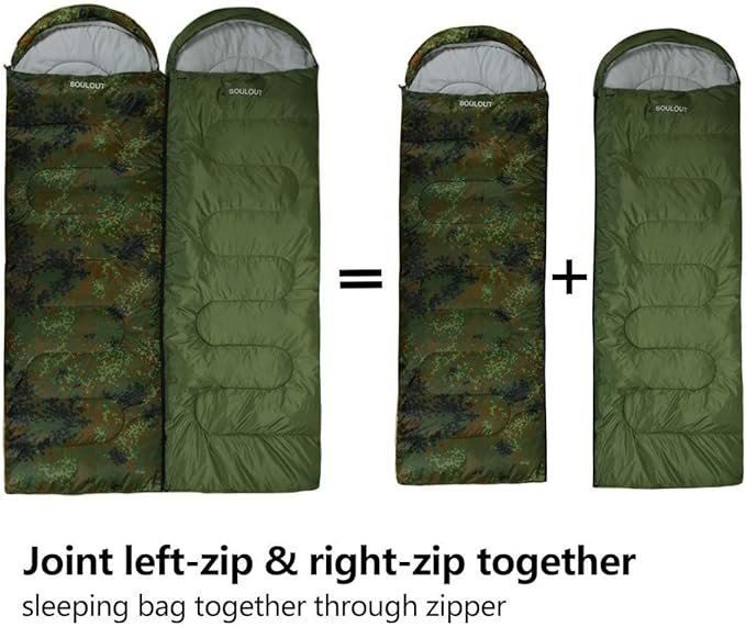 Sleeping Bag,3-4 Seasons Warm Cold Weather Lightweight, Portable, Waterproof Compression Sack Adults & Kids - Indoor & Outdoor Activities: Traveling, Camping, Backpacking, Hiking