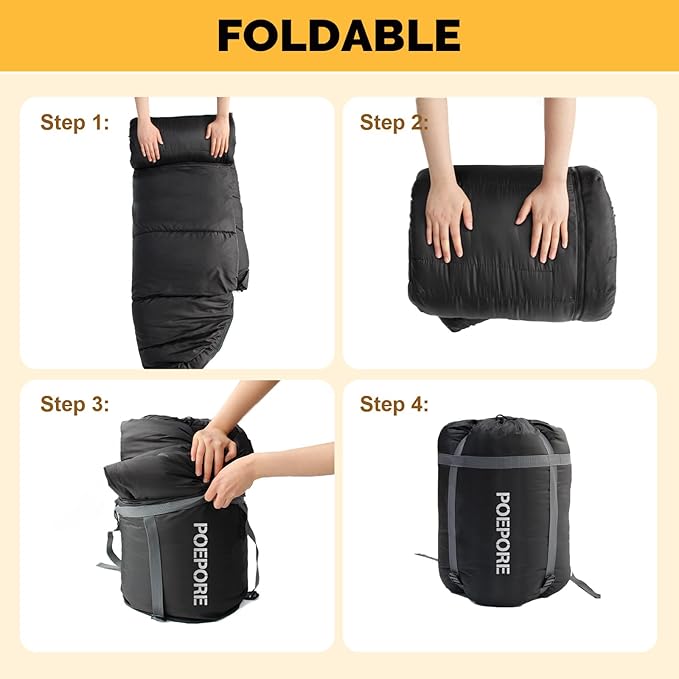 Flannel Sleeping Bag Cotton 0 Degree Cold Weather for Adults XXL Sleeping Bag 4 Season Big and Tall with Compression Sack