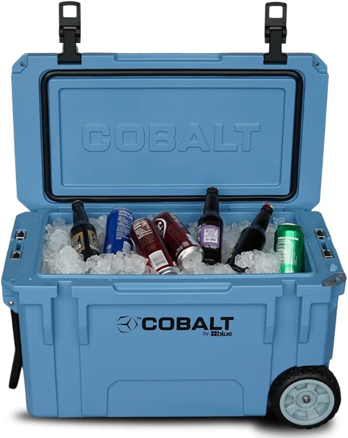 Cobalt 55 Quart Roto Molded Super Ice Cooler | Large Ice Chest - Long Term Ice Retention |
