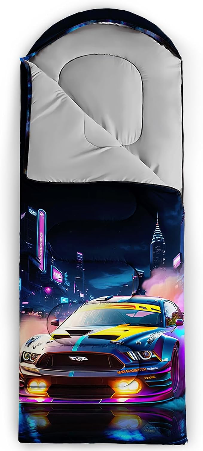 Print sleeping bag,sleeping bags,Outdoor Camping Sleeping Bag,Suitable For Children Boys And Girls Portable,Waterproof,Compact And Lightweight,Great For Outdoor Camping,Backpacking And Hiking