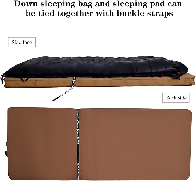 '-10°F 0°F 10°F 15°F Down Sleeping Bag for Adults,800/650 Fill Power,Ultralight Wearable 4 Season Cold Weather Rectangle Sleeping Bag for Camping Hiking,Can be Used as a Down Blanket or Cloak