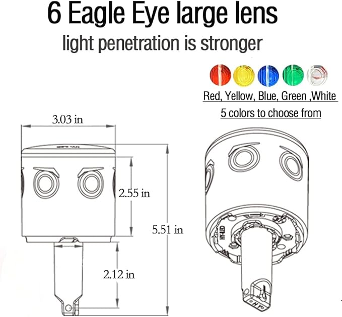 Solar Strobe Warning Light, Super Bright Single Column Solar Emergency Strobe Warning Light, Flashing Barricade Safety Road Construction Traffic Flashing Beacon (White)