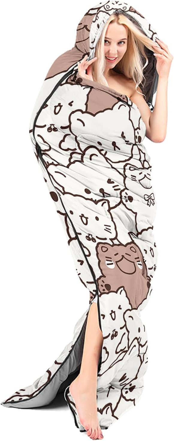 CVHOUSE Camping Sleeping Bags,3 Season Warm & Cool Weather,Lightweight,Waterproof Sleeping Bags for Adults & Kids,Traveling,and Outdoors,Camping Gear Equipment