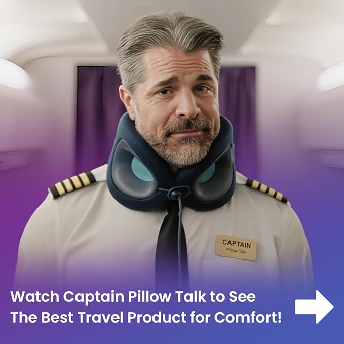 Cabeau Travel Pillow for Long Flights – Evolution X - Memory Foam Neck Support - Comfort On-The-Go for Airplane, Train, and Car (Turquoise)