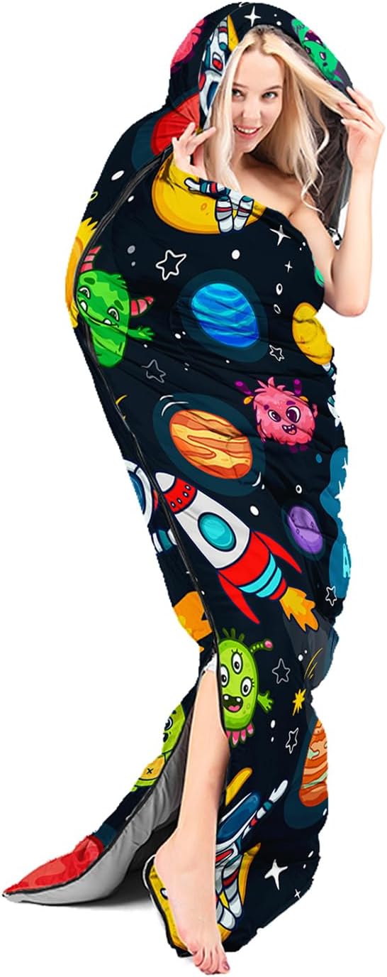 Sleeping Bags for Adults Kids,Backpacking Camping Sleeping Bag for Girls Boys Lightweight Waterproof Cold/Warm Weather Sleeping Bag for All Season