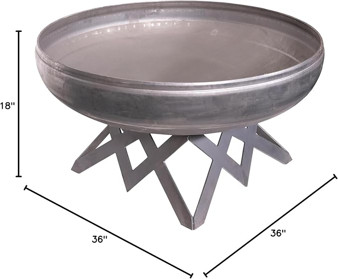 Liberty Fire Pit – Ohio Flame Wood Burning Outdoor Fire Pit - 36" Diameter with Angled Base (Made in USA)