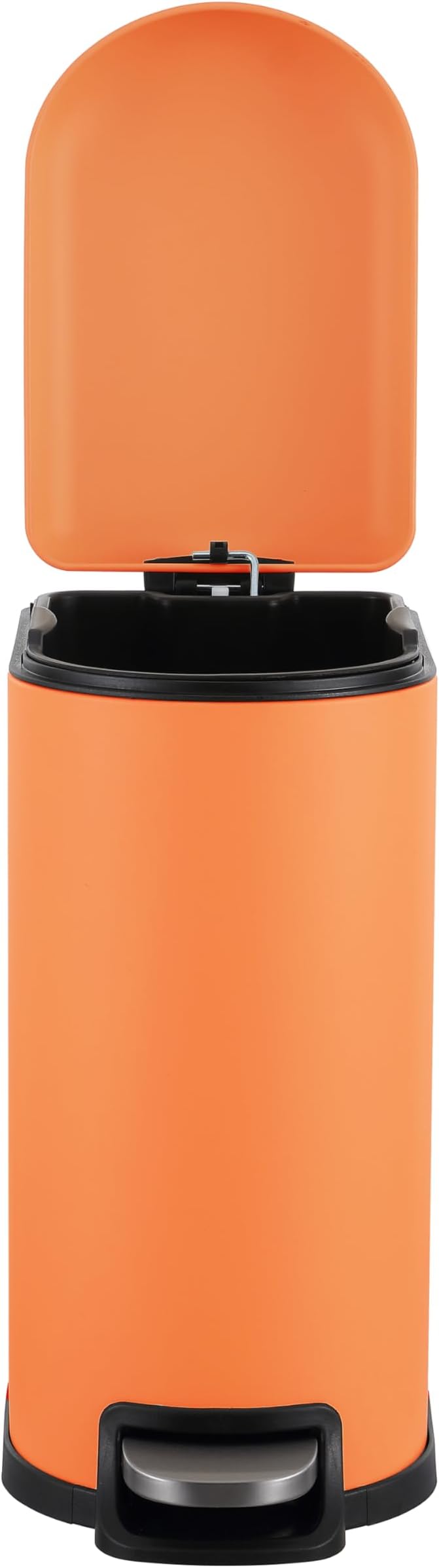 happimess HPM1009K Roland Mini 2.6-Gallon Step-Open Trash Can, Carrot Cake,with Soft-Close Lid, Fingerprint Resistant, Modern, Minimalistic for Home, Kitchen, Laundry Room, Office, Bedroom, Bathroom