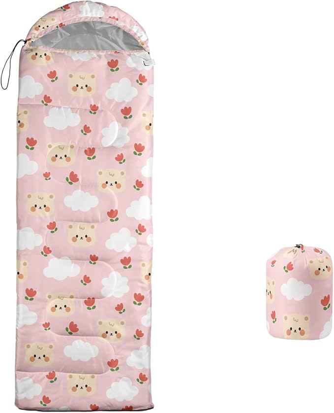 Galaxy Wolf Camping Sleeping Bags Warm & Cool Weather Waterproof Backpacking Blue Purple Starry Sky Sleeping Bag All Seasons Camping, for Adult Kids Boy Girls Camping Gear Equipment, Traveling