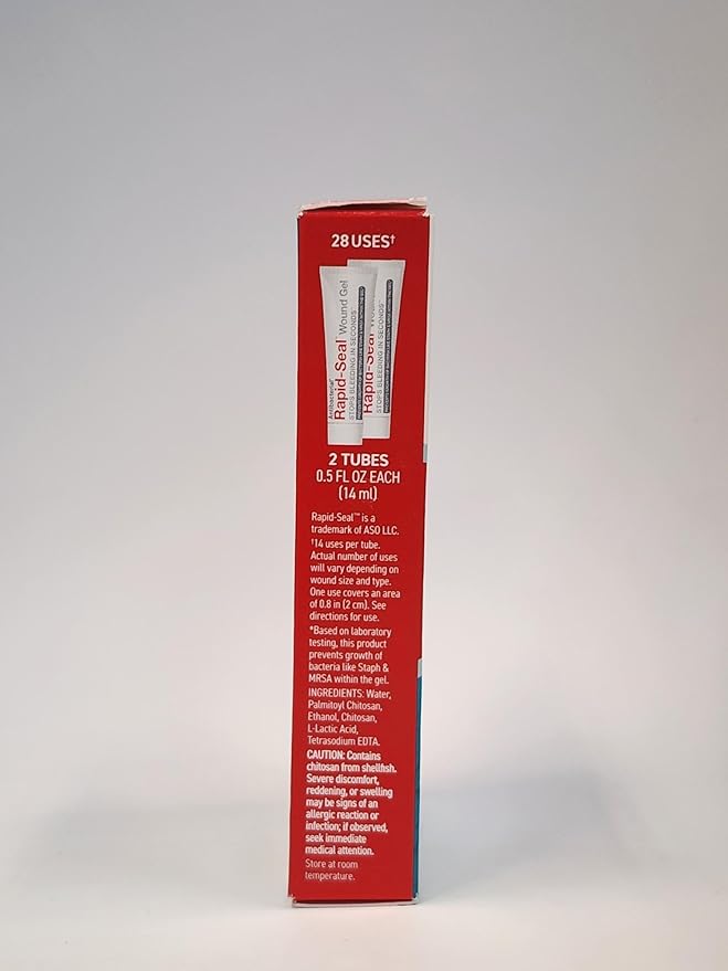 Wound Gel (2 Tubes) | Stops Bleeding in Seconds | Ideal for Cuts, Scrapes and Razor Nicks for Emergency First Aid Supplies