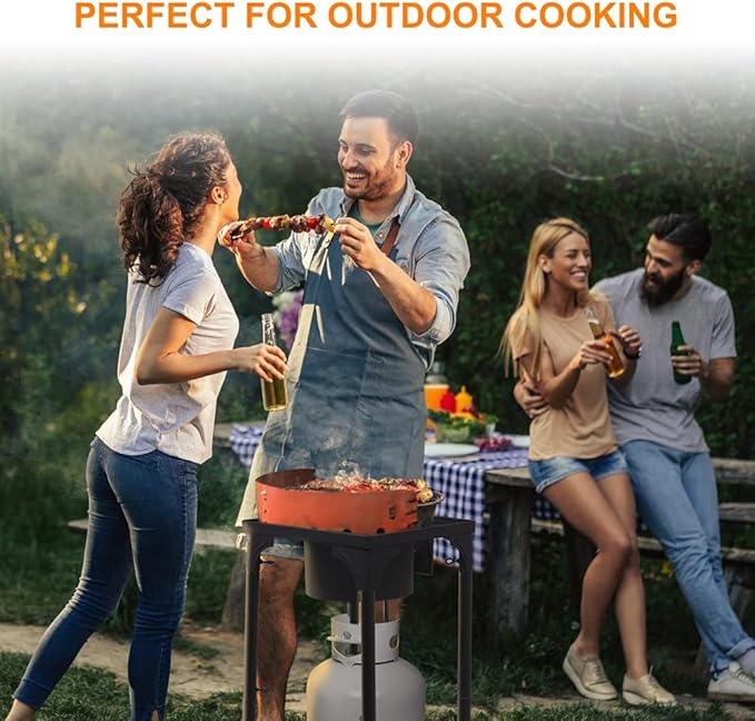 Camplux Propane Burner 130,000 BTU, Single Gas Burners, Outdoor Stove for Home Brewing, Turkey Fry, Maple Syrup Prep