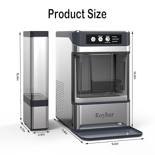 Large Capacity Ice Makers Countertop One-Click Operation Self-Cleaning Portable Ice Maker 41lbs/24H with There is A Detachable 3L Water Tank Ice Machine for Home,Bar,Office