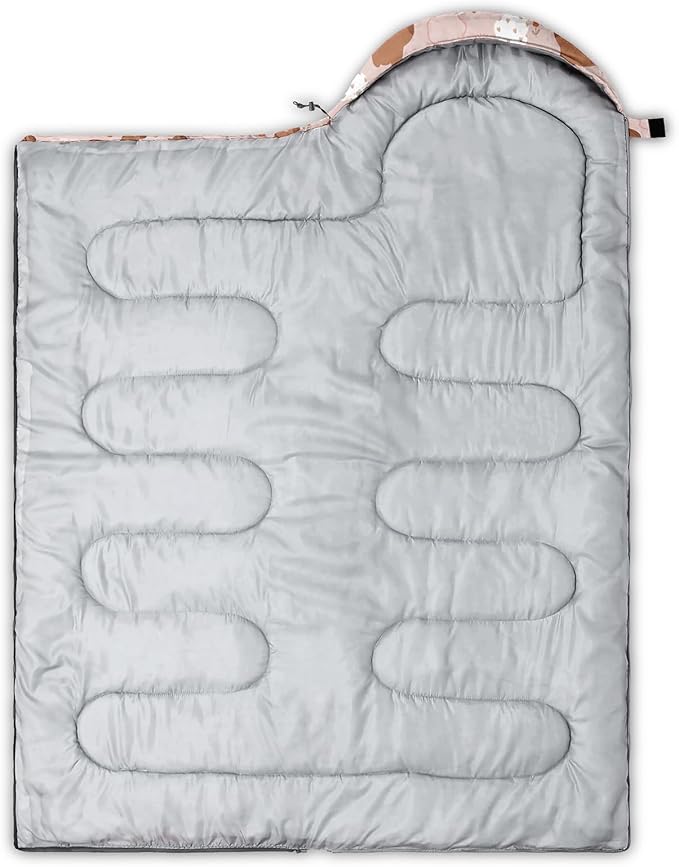 AILONEN Pink Lovely Rabbit Sleeping Bag for Girls Kids Adults,Warm and Cool Weather,Lightweight,Waterproof Backpacking,Cartoon Flowers Printed Bunny Sleeping Bag for Camping