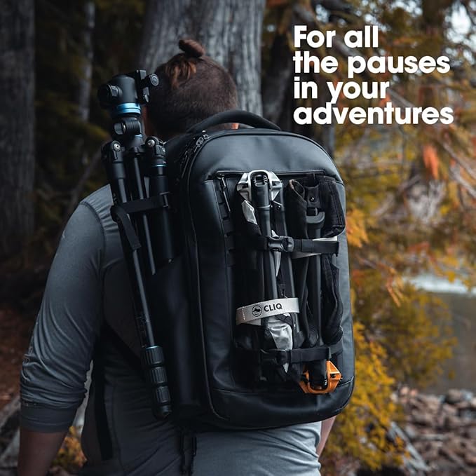 CLIQ Portable Chair Version 1.0 - Lightweight Folding Chair for Camping - Supports 300 Lbs - Perfect for Outdoor Adventures - Black Bundle