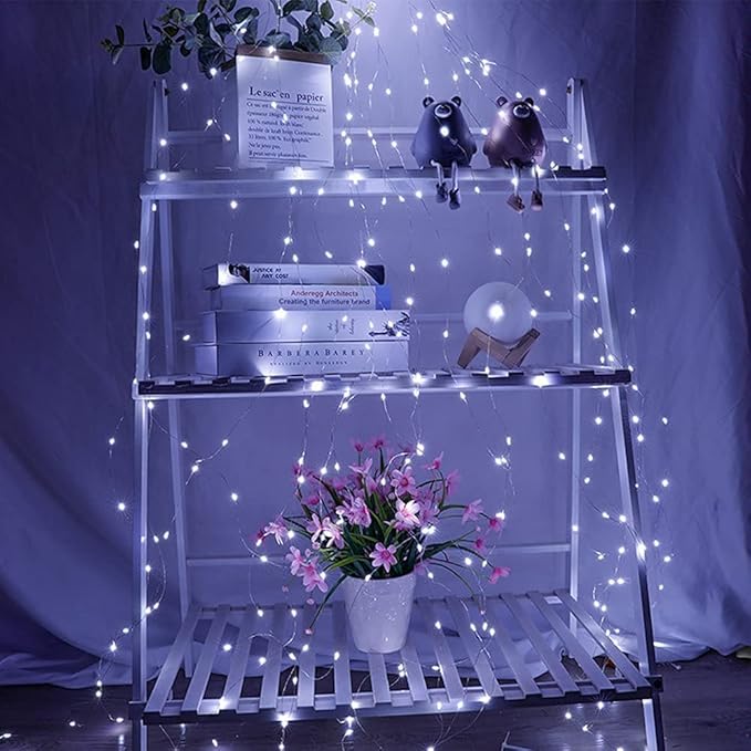 Solar Waterfall Fairy Bunch Lights Outdoor Waterproof 200LEDs 8 Modes Watering Can Light (NO CAN), Solar Powered String Lights Firefly Vine Christmas Tree Garden Decorations Gardening Gifts for Mom