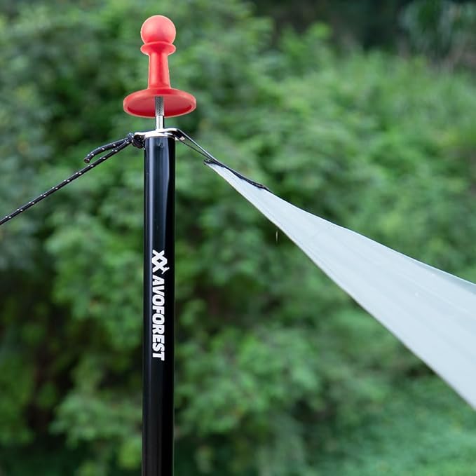 Tent Poles for Tarp, AVOFOREST Camping Tent Tarps Poles Adjustable Camping Accessories 90in Heavy Duty Poles Thicker Tent Pole with a Diameter of 0.98in for Backpacking Hiking Awning