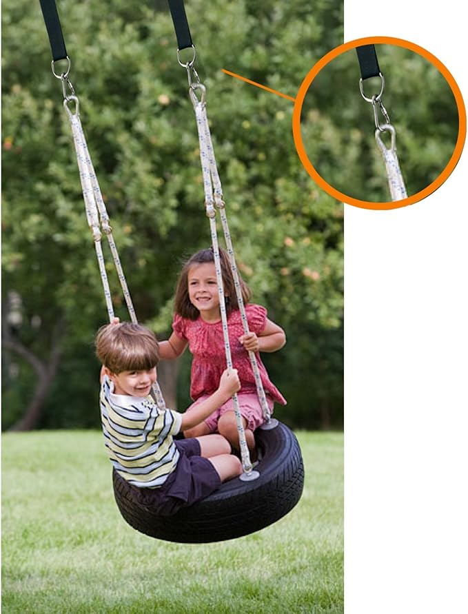 Tree Swing Hanging Straps Kit, Heavy Duty Holds 2200LBS 5FT Extra Long, with Safer Lock Snap Carabiners & Carry Pouch Bag