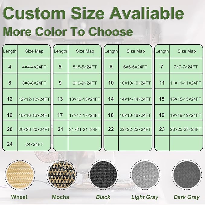 Artpuch Outdoor Pergola Shade Cover 15x24 FT Sun Shade Cloth with Grommets Light Grey 90% UV Protection Canopy Patio Privacy Screen (Customized Available)