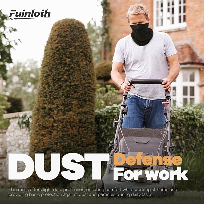 Fuinloth Neck Gaiter, 6 Pack Cooling UV Protection Bandana Buff Face Mask Gator Scarf for Men Women