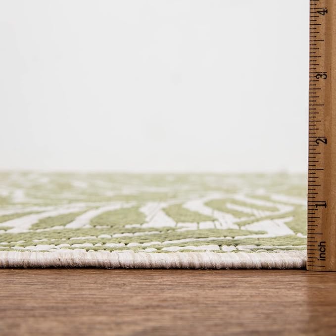 Keen Home Design Terrace Outdoor Area Rug - 6x9 Washable Indoor/Outdoor Rug for Patio, Kitchen, Balcony, Beach, Garden, Deck and Porch, Size: 6'x8'10"