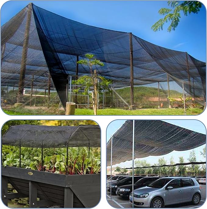 LOVE STORY 8x16FT 55% Black Shade Cloth Sun Shade Net UV Resistant Mesh Tarp Plant Cover Sunblock Net for Garden,Greenhouse,Vegetables,Flowers
