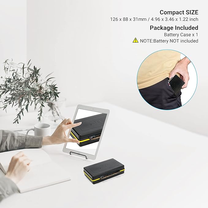 JJC 16 Slots AAA Battery Case, Shockproof & Water-Resistant Battery Storage Box Holder Organizer for 16 x AAA Battery, PC Shell Easy to Carry